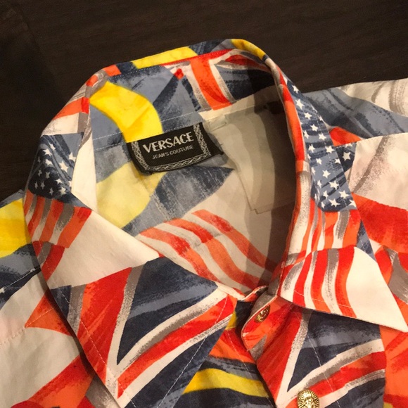 Versace Rare Vintage Flag Shirt - Picture 3 of 5
